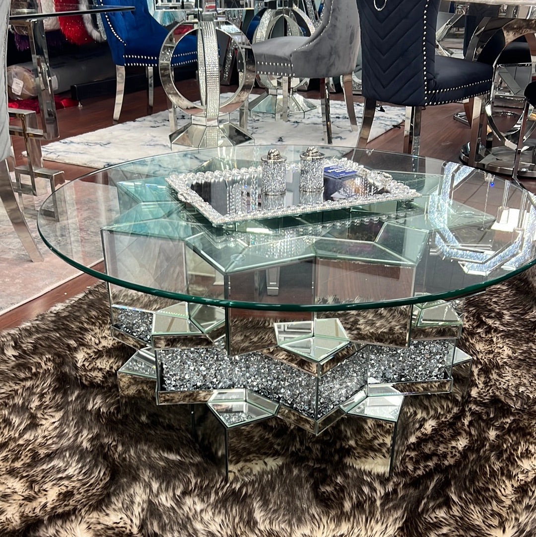 Glam Mirrored Coffee Table